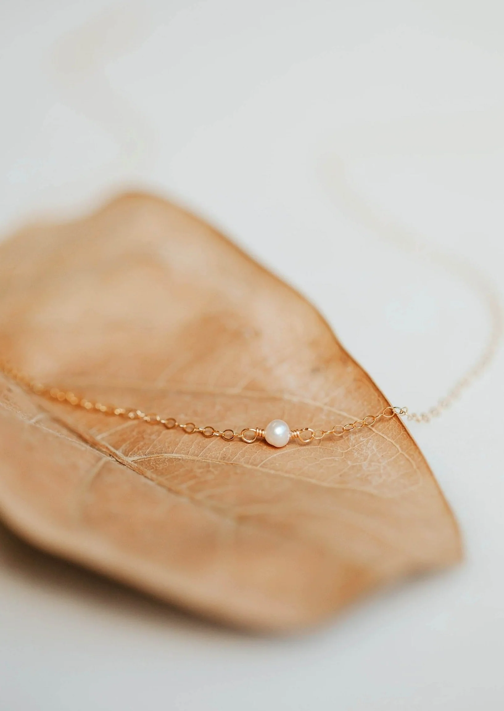 Tiny Freshwater Pearl Necklace - Image 4