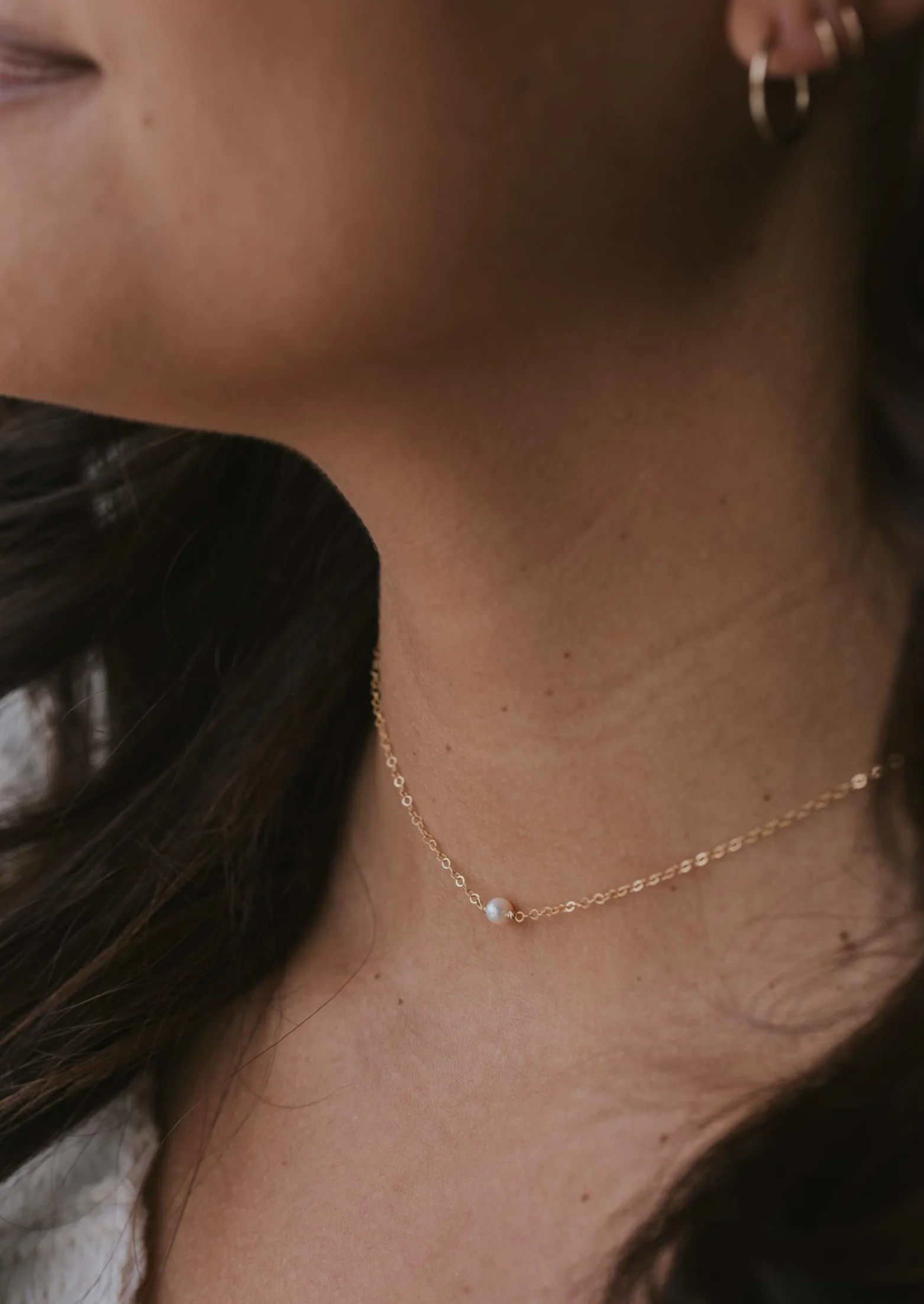 Tiny Freshwater Pearl Necklace - Image 5