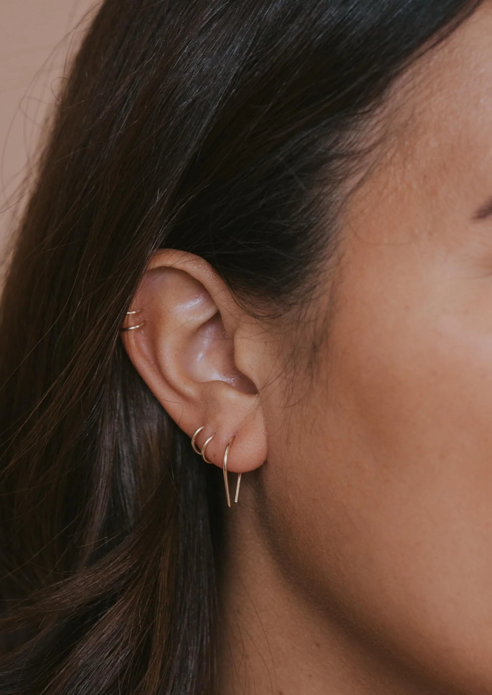 Tiny Horseshoe Earrings - Image 3