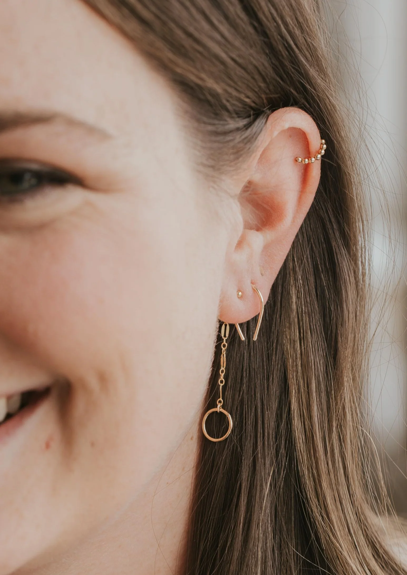 Tiny Horseshoe Earrings - Image 5